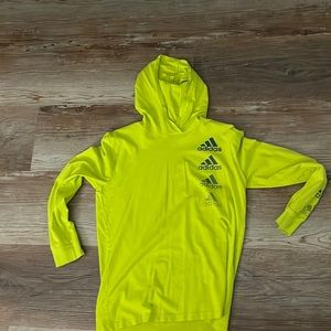 Neon yellow adidas light hoodie